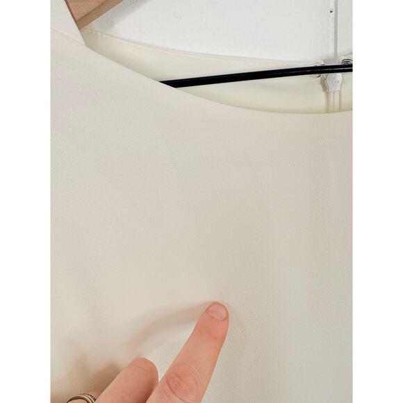 Club Monaco Layered Colorblock Drop Waist Mini Dress Size 2 White Black - Picture 3 of 12